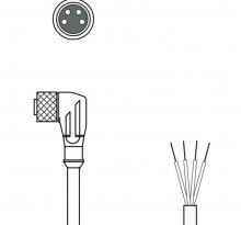 KD U-M8-4W-V1-050 | Leuze Electronic | Соединительный кабель (арт. 50130871)