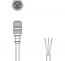 KD U-M8-3A-P1-050-DP | Leuze Electronic Соединительный кабель (арт. 50130887)