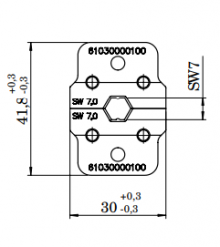 61030000100 | HARTING | INDUCOM - Crimp tool Insert 7.0 mm