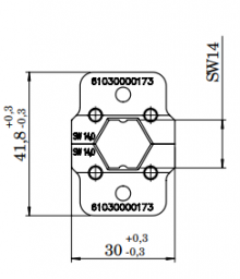 61030000173 | HARTING | INDUCOM - Crimp tool Insert 14,0 mm