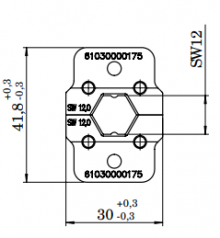 61030000175 | HARTING | INDUCOM - Crimp tool Insert 12.0 mm