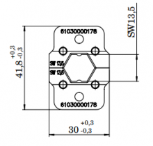 61030000178 | HARTING | INDUCOM - Crimp tool Insert 13.5 mm