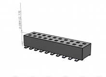 CLP-110-02-L-D-A | Samtec | Низкопрофильная розетка