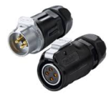 LP-20-J04PE-01-022 | CNLINKO | Силовой герметичный разъём 4-pin, кабельная розетка, IP67, 20A / 500V