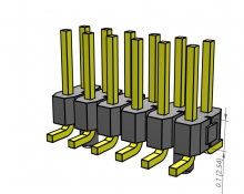 TSM-106-01-S-DV-A | Samtec | Клеммная колодка для поверхностного монтажа